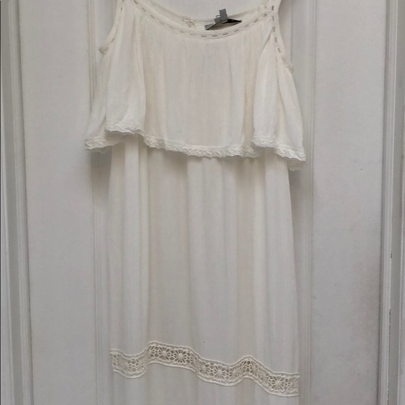 LAST 1! Boho ruffle maxi! IVORY RUFFLE DRESS - Picture 6 of 8